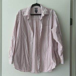 Gap Red and White Stripped Big Shirt Buttondown